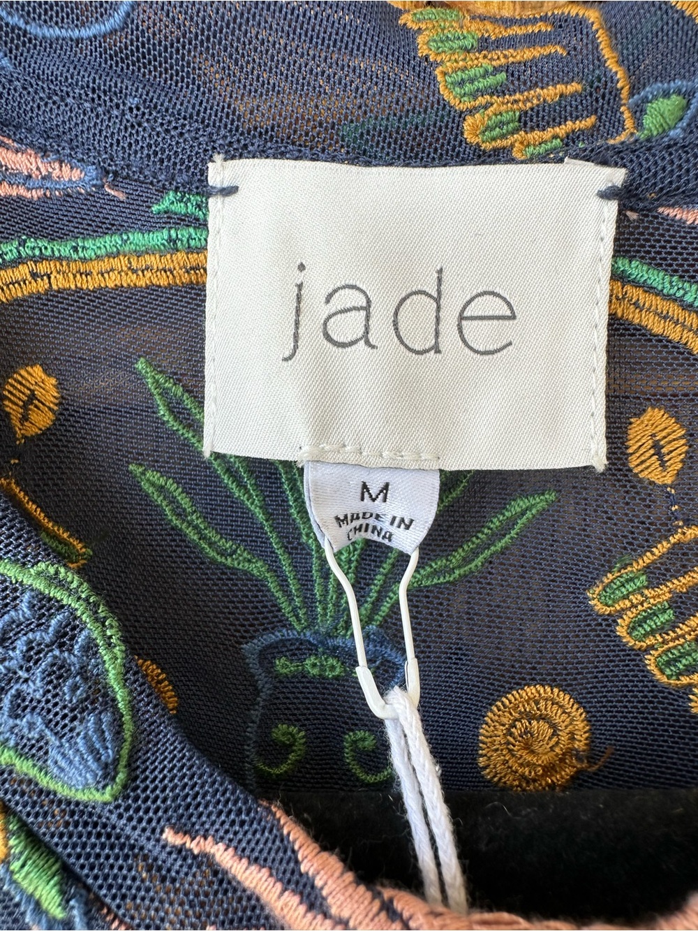 NWT Johnny Was Jade Kaia Mesh Tee Del Mar Blue Size Medium - Picture 5 of 8